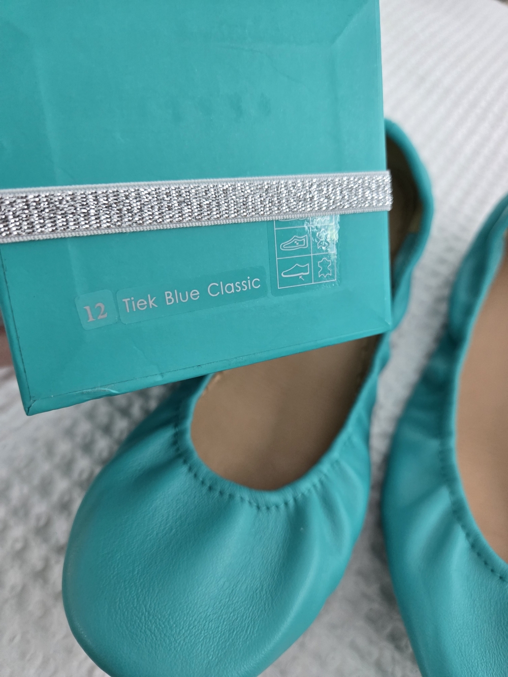 Tiek Blue Classic Leather Ballet Flats Size 12 - Picture 5 of 7